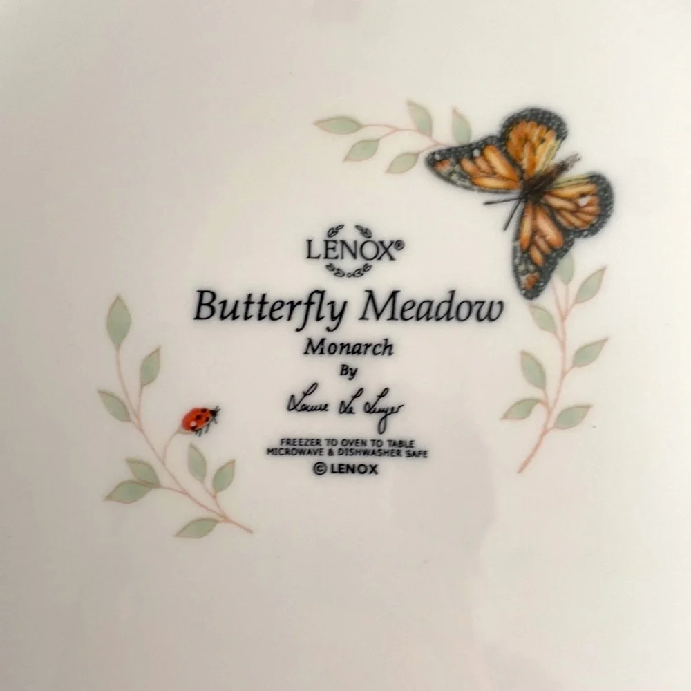 4pcs LENOX butterfly meadow dinner plate set, 11 inches